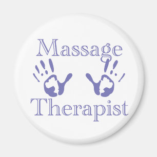 Massagetherapie: Prints met een blauwe hand Magneet