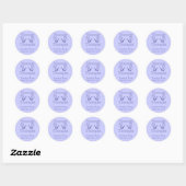 Massagetherapie: Prints met een blauwe hand Ronde Sticker (Vel)