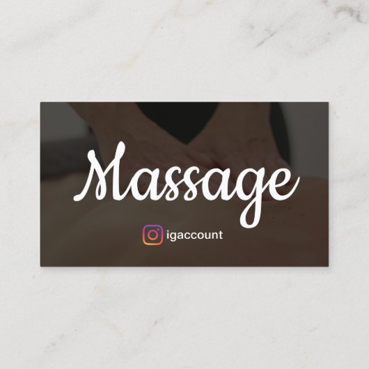 Massagetherapie QR Code Integratie Visitekaartje (Achterkant)