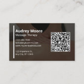 Massagetherapie QR Code Integratie Visitekaartje (Voorkant)