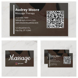 Massagetherapie QR Code Integratie Visitekaartje