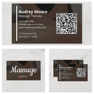 Massagetherapie QR Code Integratie Visitekaartje
