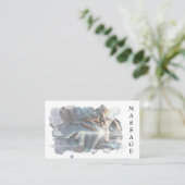 *~*. Massagetherapie QR Reiki Massage Therapist Visitekaartje (Staand voorkant)