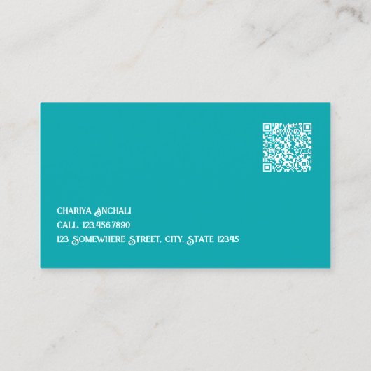 👍 Massagetherapie QR Visitekaartje (Achterkant)