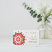 Massagetherapie Red Lotus Appointment Card Afsprakenkaartje (Staand voorkant)