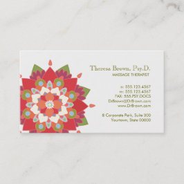 Massagetherapie Red Lotus Appointment Card Afsprakenkaartje