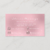 Massagetherapie Reflexologie therapie Roze Rose Visitekaartje (Achterkant)