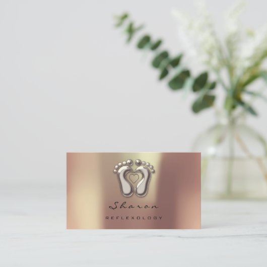 Massagetherapie Reflexologietherapie Copper Ivory Visitekaartje (Staand voorkant)