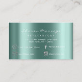 Massagetherapie Reflexology Blauwgroen Gree Glitte Visitekaartje (Achterkant)
