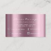 Massagetherapie Reflexology Burgundy Glitter Feet Visitekaartje (Achterkant)