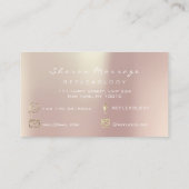Massagetherapie Reflexology Copper Gold Glitter Visitekaartje (Achterkant)