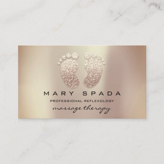 Massagetherapie Reflexology Feet Instagra Roos Visitekaartje (Voorkant)