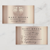 Massagetherapie Reflexology Feet Instagra Roos Visitekaartje (Voorkant / Achterkant)