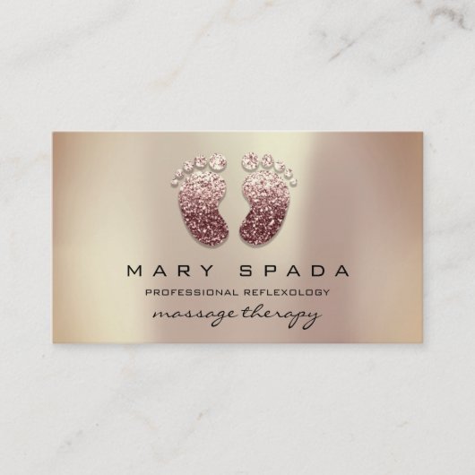 Massagetherapie Reflexology Feet Instagra Roos Visitekaartje (Voorkant)