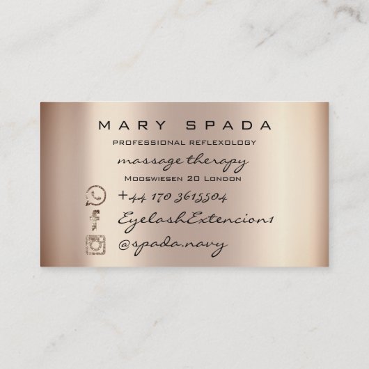 Massagetherapie Reflexology Feet Instagra Violet Visitekaartje (Achterkant)