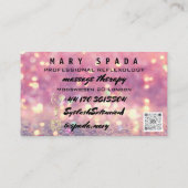 Massagetherapie Reflexology Feet Roos Pink QRCode Visitekaartje (Achterkant)