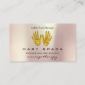 Massagetherapie Reflexology Hands Reiki Roos Gold1 Visitekaartje (Voorkant)