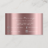 Massagetherapie Reflexology Roos Bean Glitter Feet Visitekaartje (Achterkant)