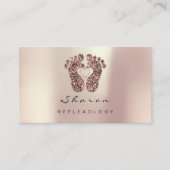 Massagetherapie Reflexology Roos Glitter Black Visitekaartje (Voorkant)