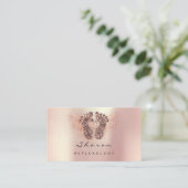 Massagetherapie Reflexology Roos Gold Glitter Dust Visitekaartje (Staand voorkant)