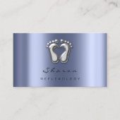 Massagetherapie Reflexology Silver Grey Blue Navy Visitekaartje (Voorkant)