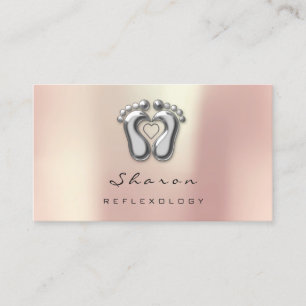 Massagetherapie Reflexology Silver Grey Roos Gold Visitekaartje