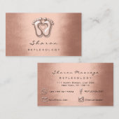 Massagetherapie Reflexology Therapist Copper Roos Visitekaartje (Voorkant / Achterkant)