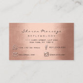 Massagetherapie Reflexology Therapist Copper Roos Visitekaartje (Achterkant)