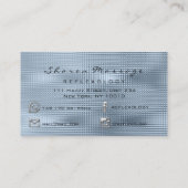 Massagetherapie Reflexology Therapist Silver Blue Visitekaartje (Achterkant)