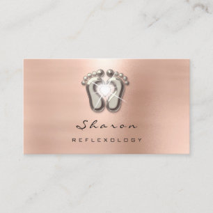 Massagetherapie Reflexology Therapy Gold beige Visitekaartje