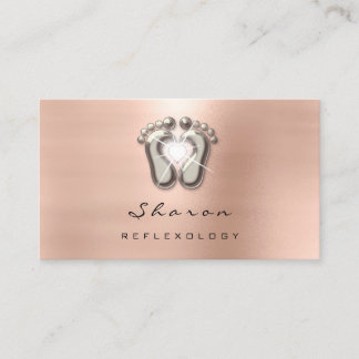 Massagetherapie Reflexology Therapy Gold beige Visitekaartje