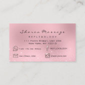 Massagetherapie Reflexology Therapy Pink Spark Visitekaartje (Achterkant)