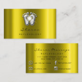 Massagetherapie Reflexology Therapy Silver Mustard Visitekaartje (Voorkant / Achterkant)