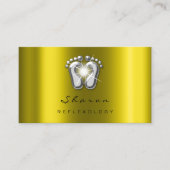 Massagetherapie Reflexology Therapy Silver Mustard Visitekaartje (Voorkant)
