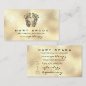 Massagetherapie Reflexology Wellne Reiki Faux Gold Visitekaartje (Voorkant / Achterkant)