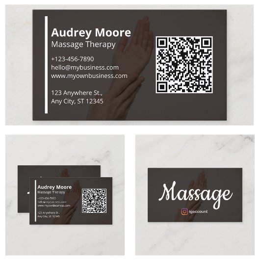 Massagetherapie Reiki Beoefenaars Chiropractor Visitekaartje