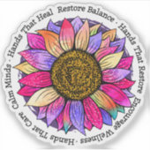 Massagetherapie, Reiki & Reflexologie Sticker (Voorkant)