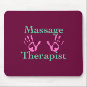 Massagetherapie: roze handbediende Prints Muismat (Voorkant)