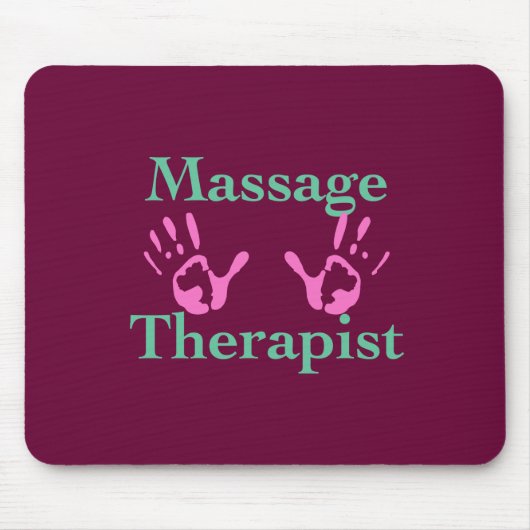 Massagetherapie: roze handbediende Prints Muismat (Voorkant)