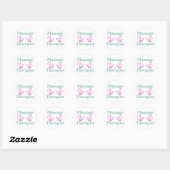 Massagetherapie: roze handbediende Prints Ronde Sticker (Vel)