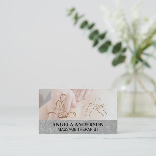 Massagetherapie | Rugmassage Visitekaartje (Staand voorkant)