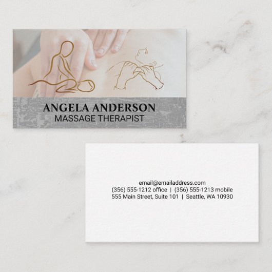 Massagetherapie | Rugmassage Visitekaartje (Voorkant / Achterkant)