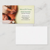 Massagetherapie, serummassage visitekaartje (Voorkant / Achterkant)