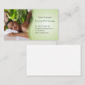 Massagetherapie, serummassage visitekaartje (Voorkant / Achterkant)