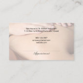 Massagetherapie sessie | Bloem en leder Afsprakenkaartje (Achterkant)