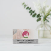 Massagetherapie Sessie | Logo Visitekaartje (Staand voorkant)