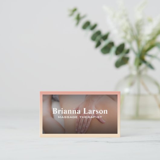 Massagetherapie Sessie | Rugmassage Visitekaartje (Staand voorkant)