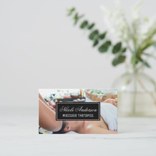 Massagetherapie Sessie | Spa Visitekaartje (Staand voorkant)