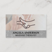 Massagetherapie sessie | Voetmassage Logo Visitekaartje (Voorkant)