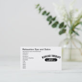 Massagetherapie sinds 3.000 B.C.E. Afsprakenkaartje (Staand voorkant)